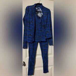 EUC “YUMMIE” BY HEATHER THOMPSON LADIES  COMPLETE 3 PIECE WARM-UP SUIT. SZ S/p